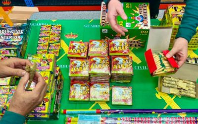 Aprehendidos más de 15.000 artificios pirotécnicos, vendidos irregularmente, en la provincia de Cáceres