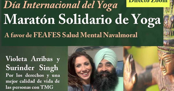 Maratón Solidario de Yoga en apoyo a FEAFES Salud Mental Navalmoral en el Día Internacional del Yoga