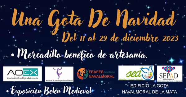 «Una Gota de Navidad» ilumina la solidaridad estos días en el edificio La Gota de Navalmoral de la Mata