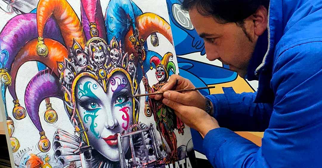 El Carnaval de Navalmoral ya tiene cartel anunciador «Historia del Carnaval» del artista Chema Riquelme