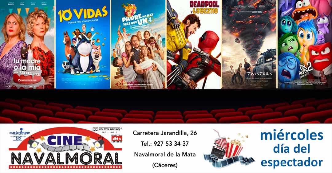 Cartelera de Cine Navalmoral del 2 al 7 de agosto de 2024