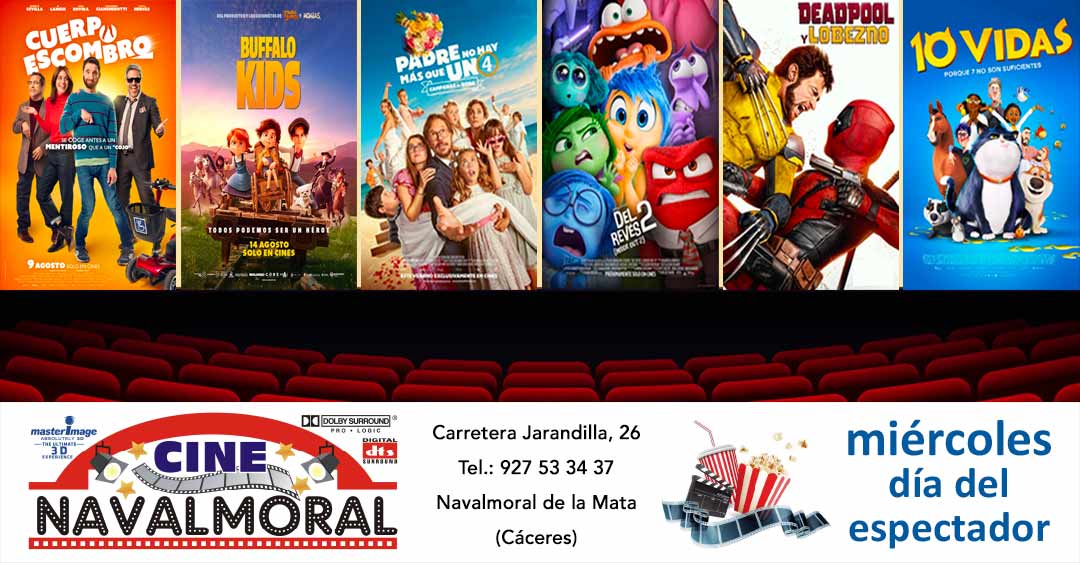 Cartelera de Cine Navalmoral del 9 al 15 de agosto de 2024