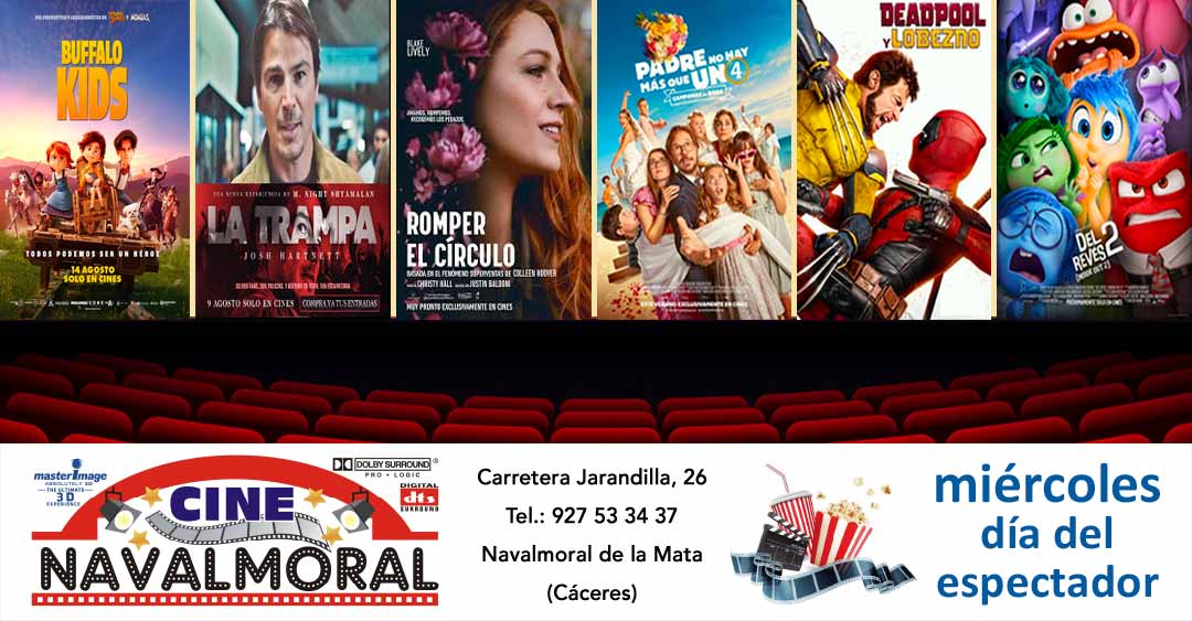 Cartelera de Cine Navalmoral del 16 al 21 de agosto de 2024