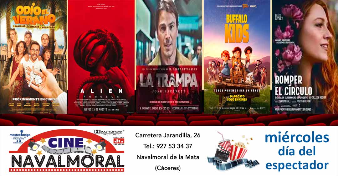 Cartelera de Cine Navalmoral del 23 al 28 de agosto de 2024