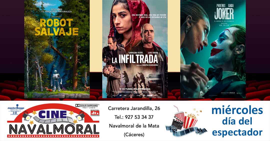 Cartelera de Cine Navalmoral del 11 al 16 de octubre de 2024