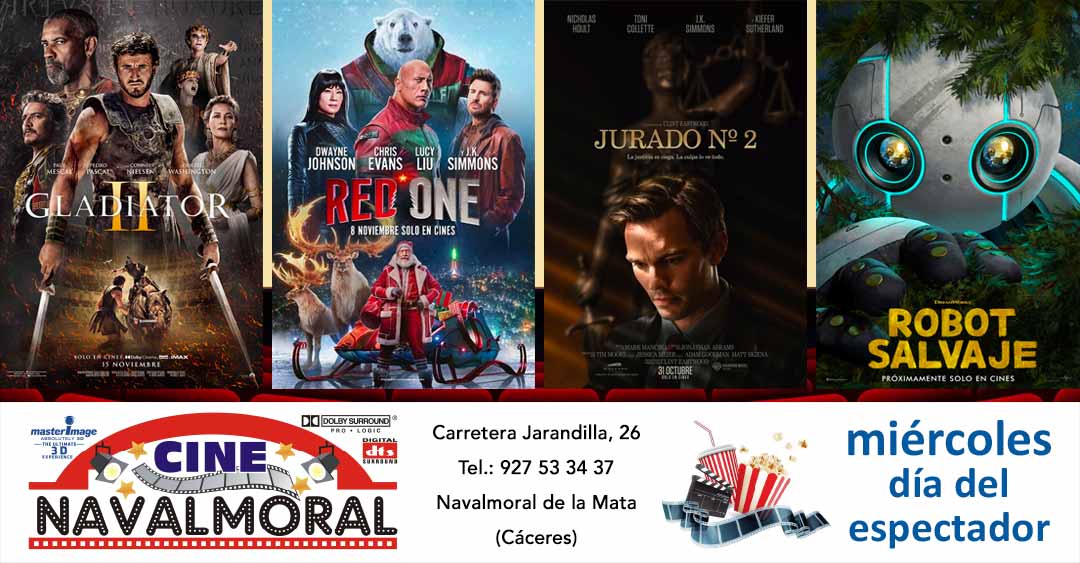 Cartelera de Cine Navalmoral del 15 al 20 de noviembre de 2024