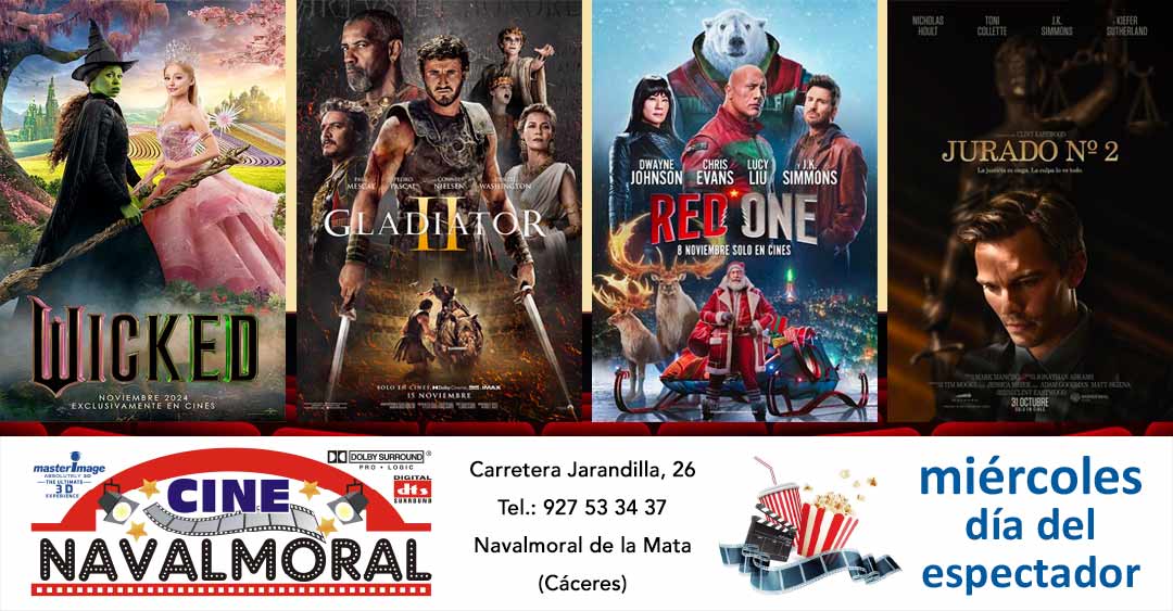 Cartelera de Cine Navalmoral del 22 al 27 de noviembre de 2024