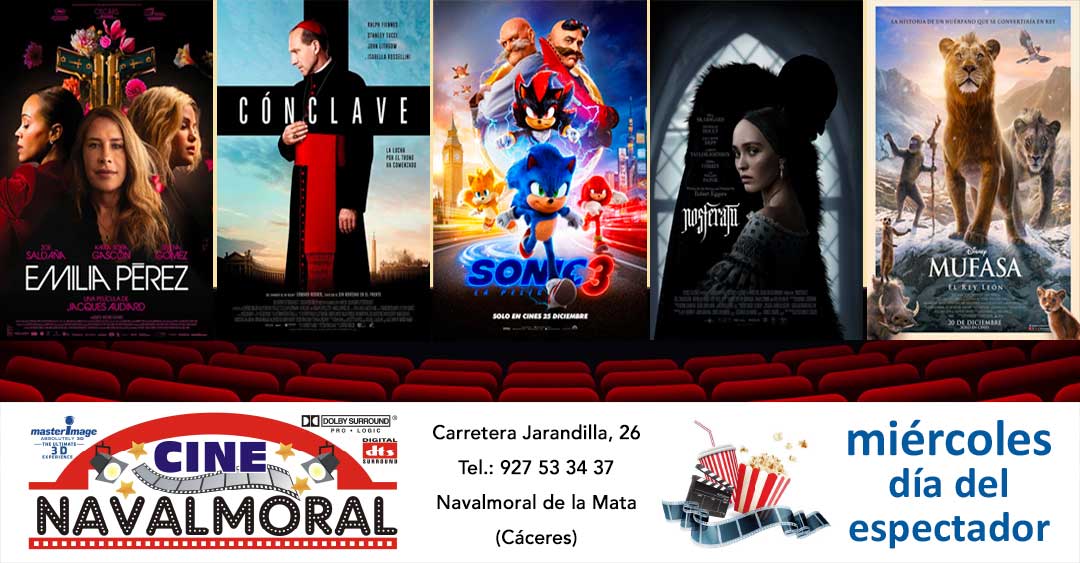 Cartelera de Cine Navalmoral del 10 al 15 de enero de 2025