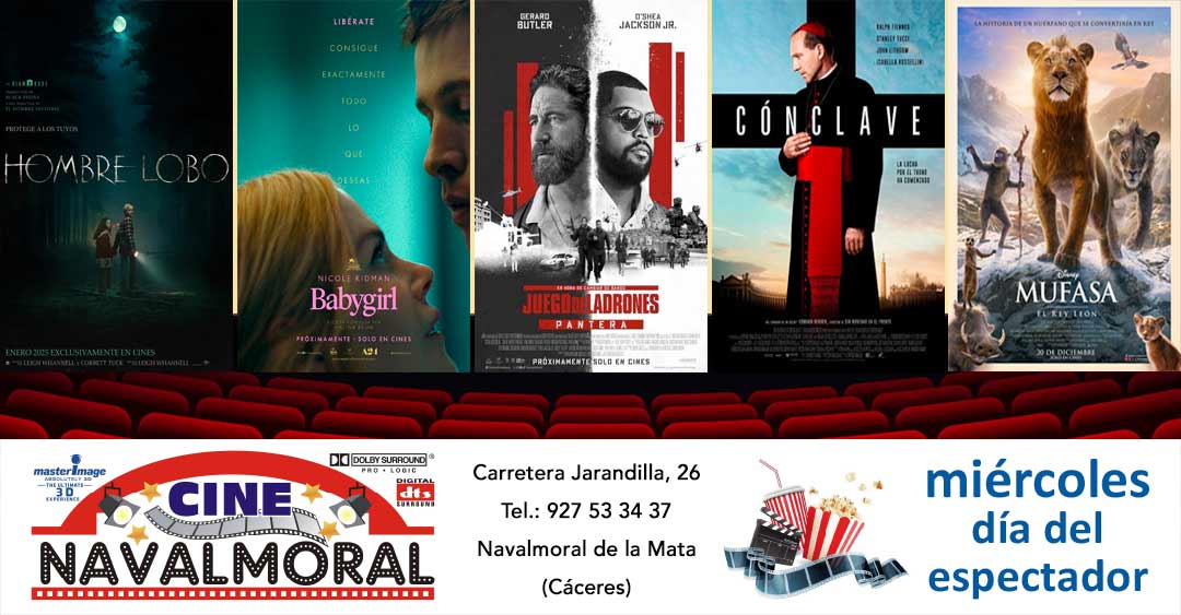 Cartelera de Cine Navalmoral del 24 al 29 de enero de 2025