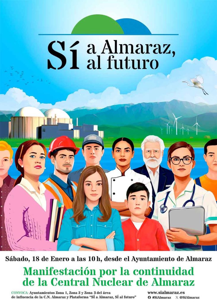 si-a-Almaraz-si-al-Futuro-manifestacion-cartel