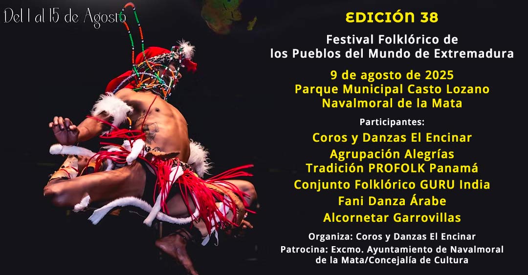 Cartel Festival Pueblos del Mundo Extremadura